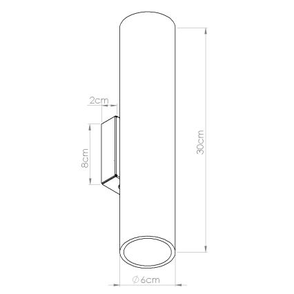 Sieninis šviestuvas LINO 2xGU10/10W/230V bukas
