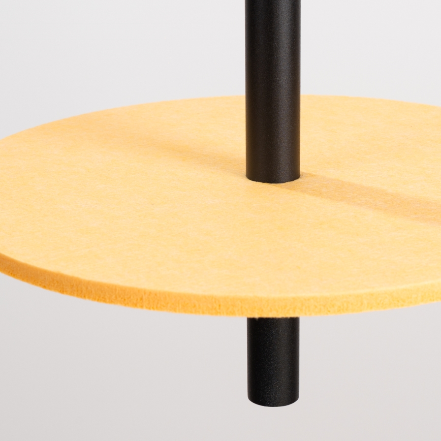 Pakabinamas šviestuvas ant troselio FELTRO 1xG9/8W/230V juoda/geltona