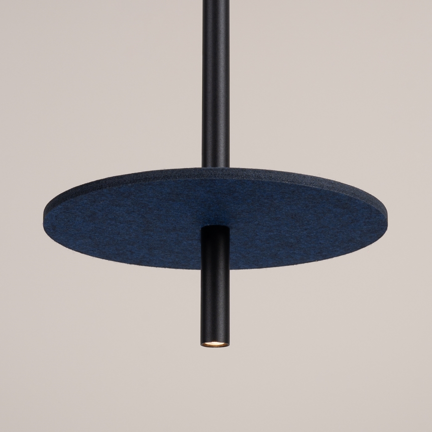 Pakabinamas šviestuvas FELTRO su laidu 1xG9/8W/230V juoda/mėlyna