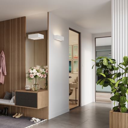 Sieninis šviestuvas RIGATA 1xE27/15W/230V keramika/balta