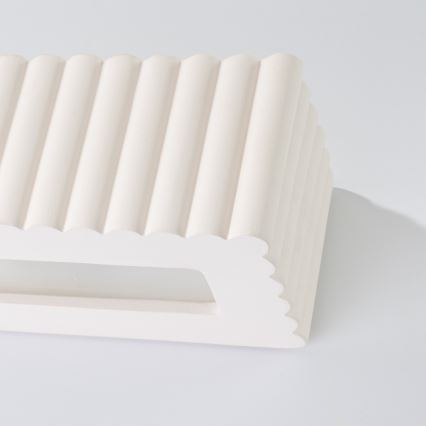 Sieninis šviestuvas RIGATA 1xE27/15W/230V keramika/balta