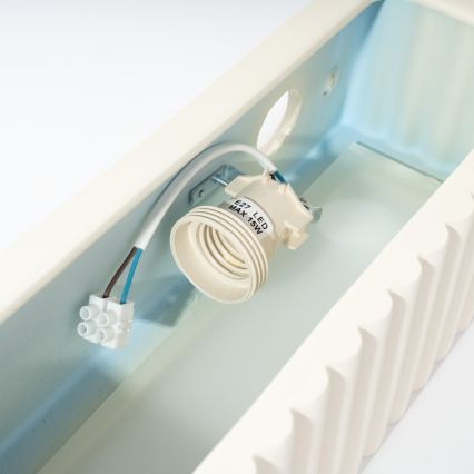 Sieninis šviestuvas RIGATA 1xE27/15W/230V keramika/balta