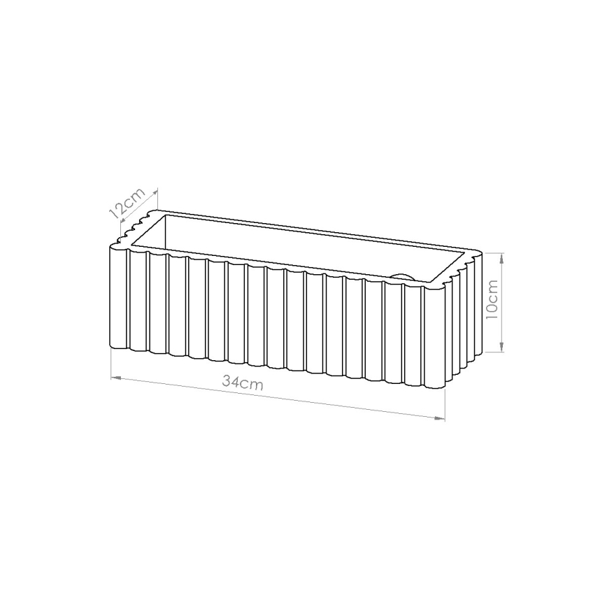 Sieninis šviestuvas RIGATA 1xE27/15W/230V keramika/balta