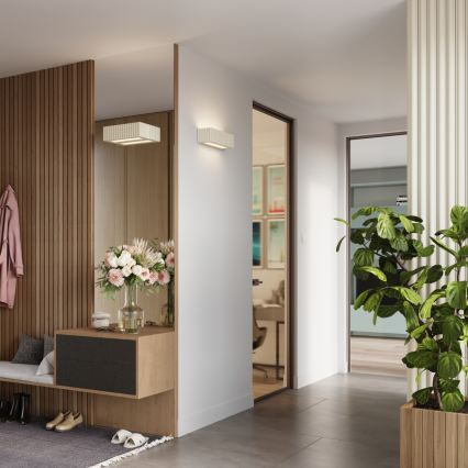 Sieninis šviestuvas RIGATA 1xE27/15W/230V keramika/kreminė