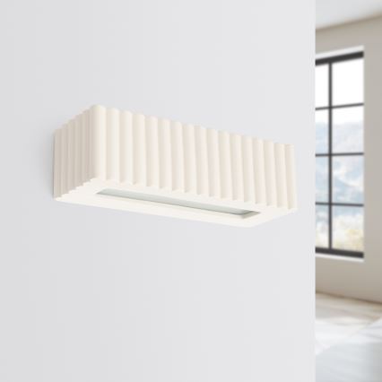 Sieninis šviestuvas RIGATA 1xE27/15W/230V keramika/kreminė