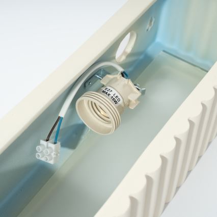 Sieninis šviestuvas RIGATA 1xE27/15W/230V keramika/kreminė