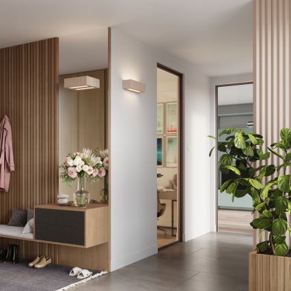 Sieninis šviestuvas RIGATA 1xE27/15W/230V keraminis/taupe