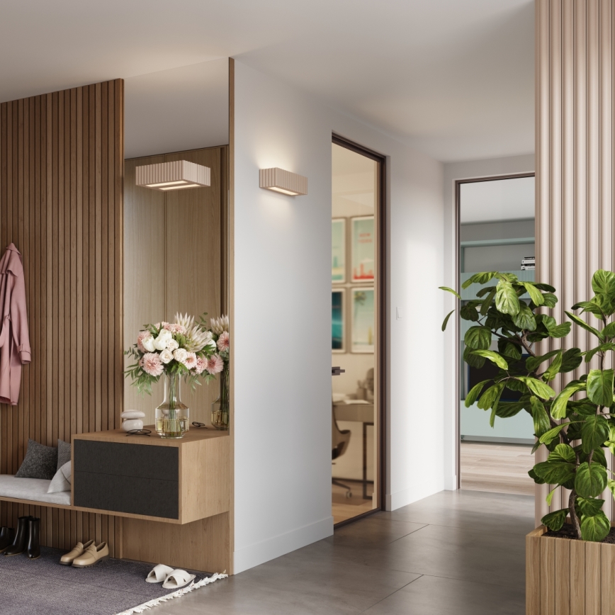 Sieninis šviestuvas RIGATA 1xE27/15W/230V keraminis/taupe