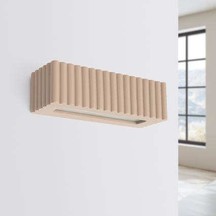 Sieninis šviestuvas RIGATA 1xE27/15W/230V keraminis/taupe