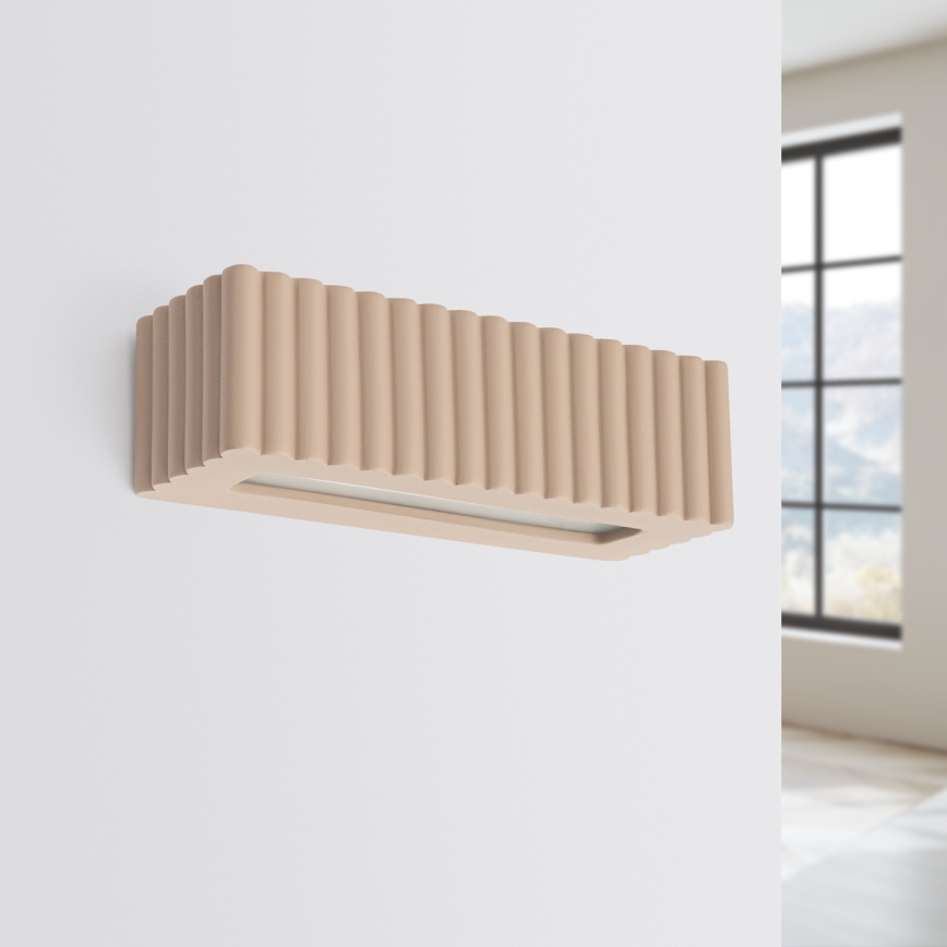 Sieninis šviestuvas RIGATA 1xE27/15W/230V keraminis/taupe