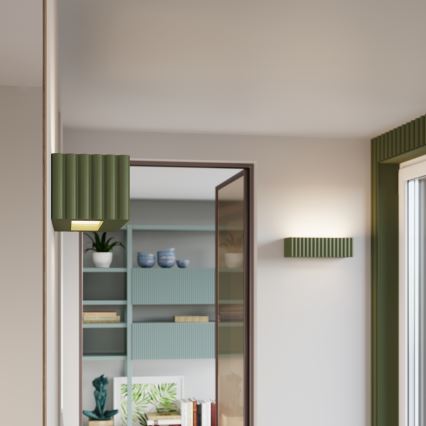 Sieninis šviestuvas RIGATA 1xE27/15W/230V keramika/žalia