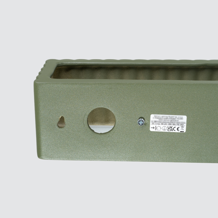 Sieninis šviestuvas RIGATA 1xE27/15W/230V keramika/žalia