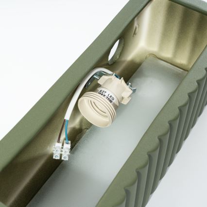 Sieninis šviestuvas RIGATA 1xE27/15W/230V keramika/žalia