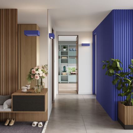 Sieninis šviestuvas RIGATA 1xE27/15W/230V keramika/mėlyna