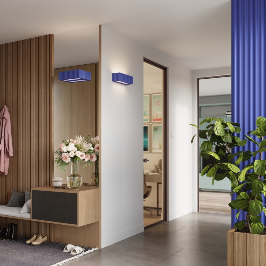 Sieninis šviestuvas RIGATA 1xE27/15W/230V keramika/mėlyna