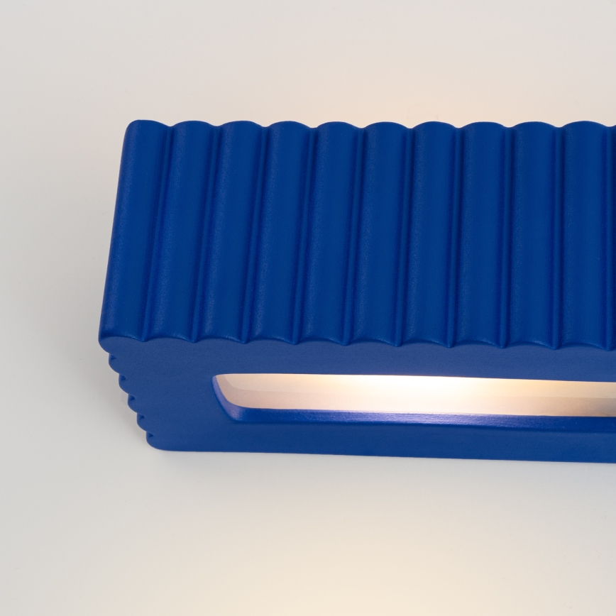 Sieninis šviestuvas RIGATA 1xE27/15W/230V keramika/mėlyna