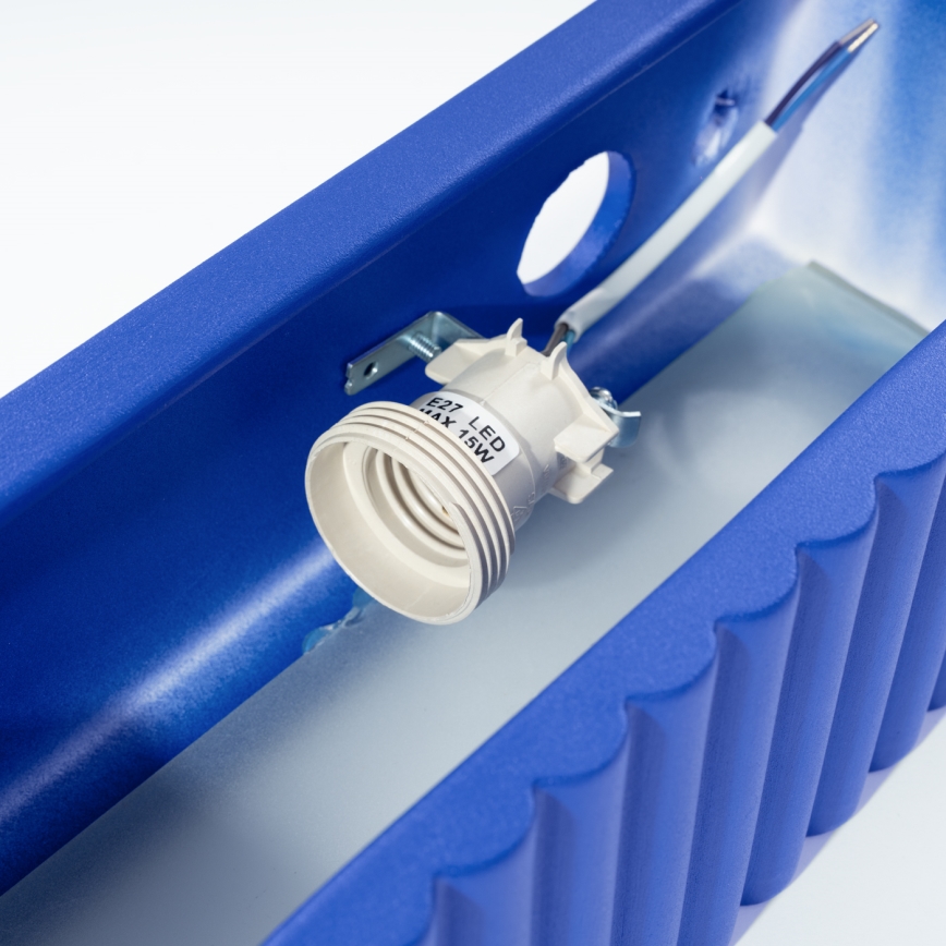 Sieninis šviestuvas RIGATA 1xE27/15W/230V keramika/mėlyna