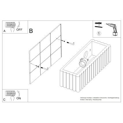 Sieninis šviestuvas RIGATA 1xE27/15W/230V keramika/mėlyna