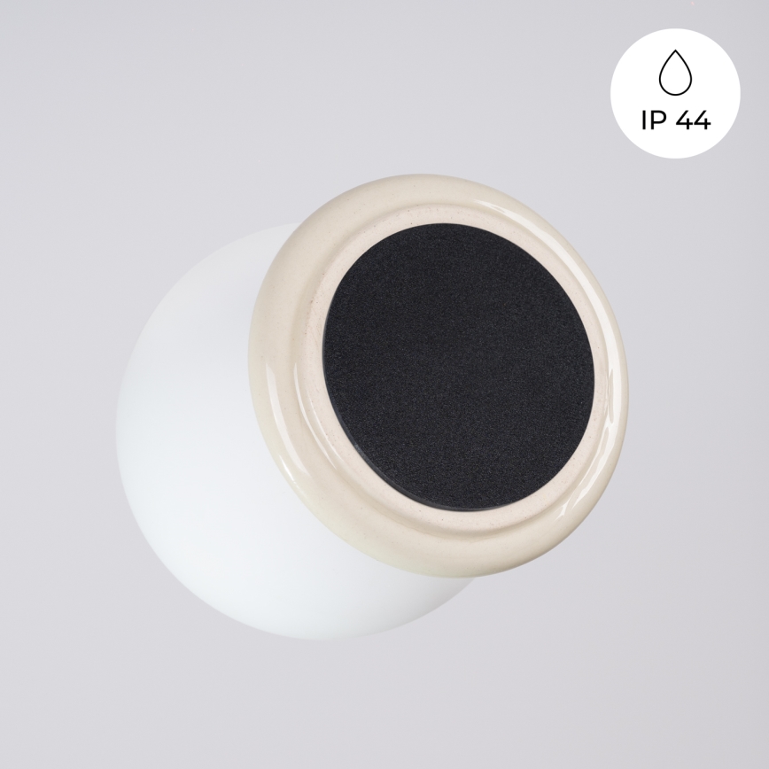 Vonios kambario sieninis šviestuvas ZORI 1xG9/8W/230V IP44 smėlio spalvos