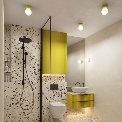 Vonios kambario sieninis šviestuvas ZORI 1xG9/8W/230V IP44 geltonas