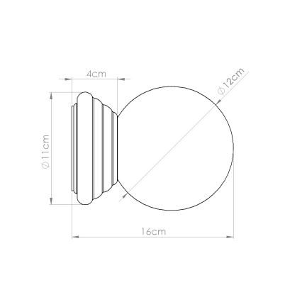 Vonios kambario sieninis šviestuvas ZORI 1xG9/8W/230V IP44 geltonas