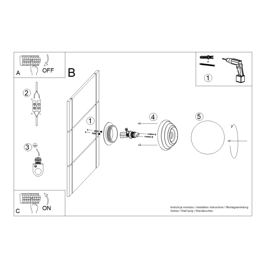 Vonios kambario sieninis šviestuvas ZORI 1xG9/8W/230V IP44 geltonas