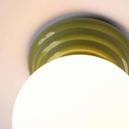 Vonios kambario sieninis šviestuvas ZORI 1xG9/8W/230V IP44 žalias