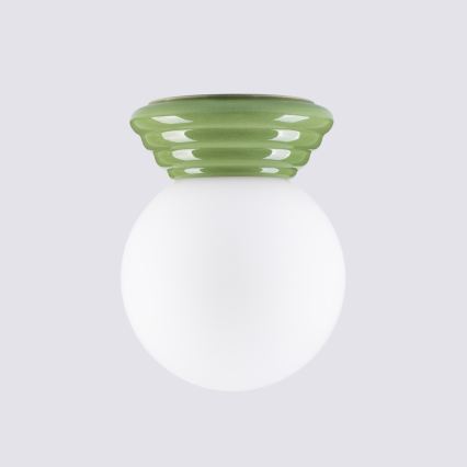 Vonios kambario sieninis šviestuvas ZORI 1xG9/8W/230V IP44 žalias