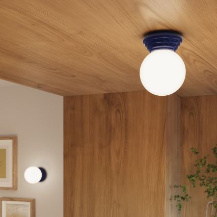 Vonios sieninis šviestuvas ZORI 1xG9/8W/230V IP44 mėlynas