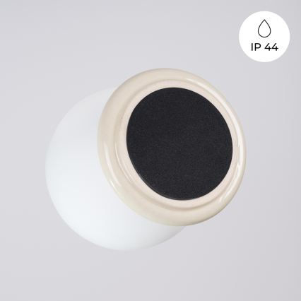 Vonios kambario lubinis šviestuvas ZORI 1xG9/8W/230V Ø 12 cm IP44 smėlinis