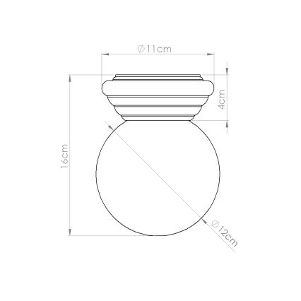 Vonios kambario lubinis šviestuvas ZORI 1xG9/8W/230V Ø 12 cm IP44 smėlinis