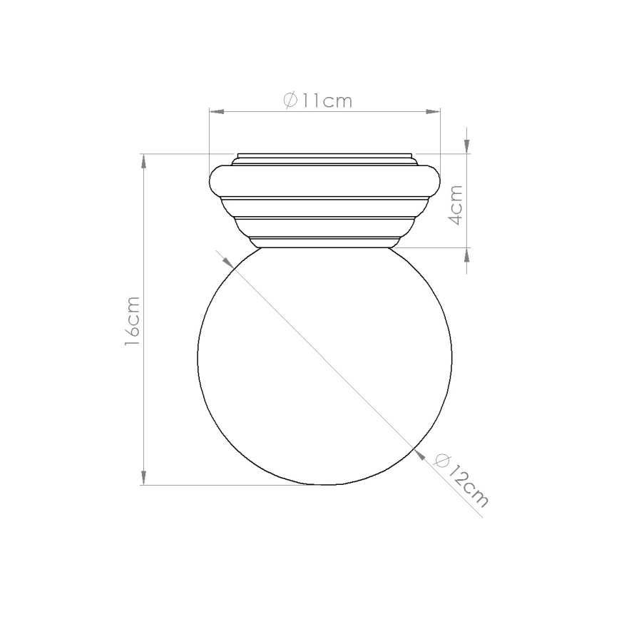 Vonios kambario lubinis šviestuvas ZORI 1xG9/8W/230V Ø 12 cm IP44 smėlinis