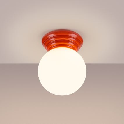 Lubinis vonios šviestuvas ZORI 1xG9/8W/230V Ø 12 cm IP44 rožinė