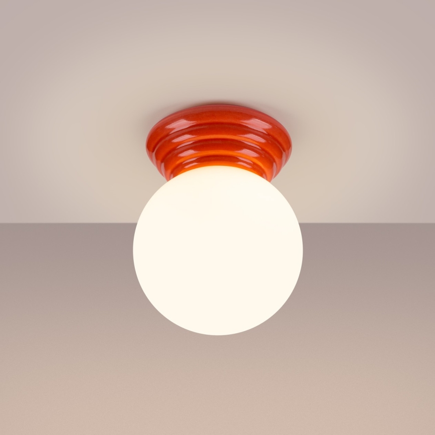 Lubinis vonios šviestuvas ZORI 1xG9/8W/230V Ø 12 cm IP44 rožinė