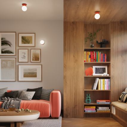 Lubinis vonios šviestuvas ZORI 1xG9/8W/230V Ø 12 cm IP44 rožinė