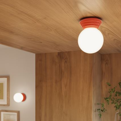 Lubinis vonios šviestuvas ZORI 1xG9/8W/230V Ø 12 cm IP44 rožinė