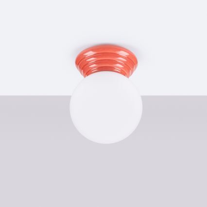 Lubinis vonios šviestuvas ZORI 1xG9/8W/230V Ø 12 cm IP44 rožinė