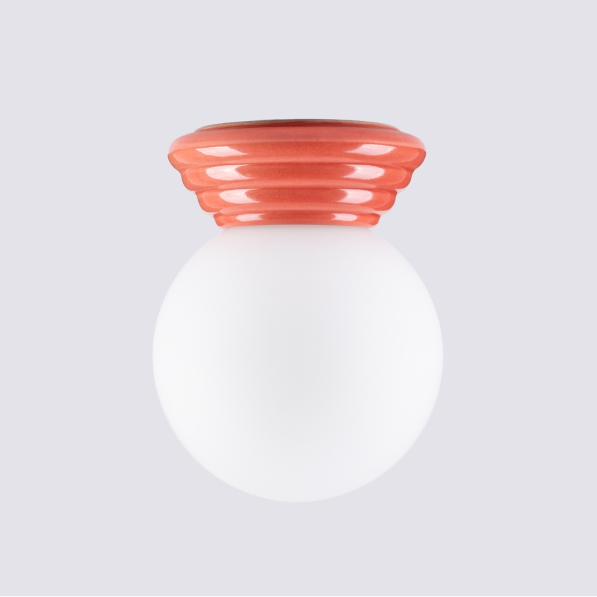 Lubinis vonios šviestuvas ZORI 1xG9/8W/230V Ø 12 cm IP44 rožinė