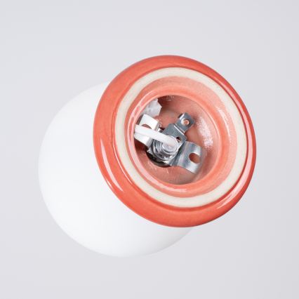 Lubinis vonios šviestuvas ZORI 1xG9/8W/230V Ø 12 cm IP44 rožinė