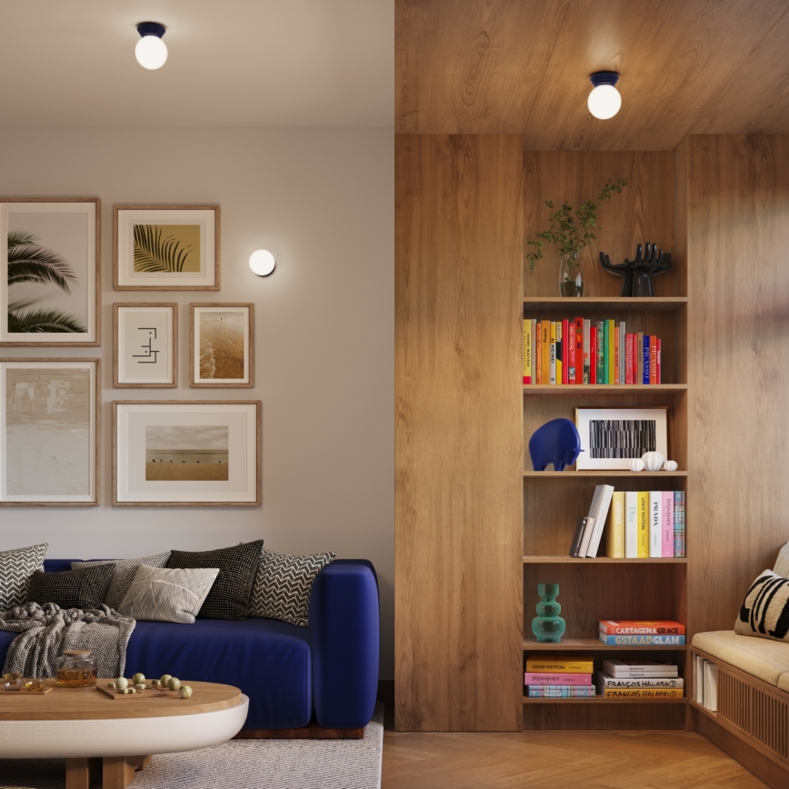 Vonios kambario lubinis šviestuvas ZORI 1xG9/8W/230V skersmuo 12 cm IP44 mėlynas