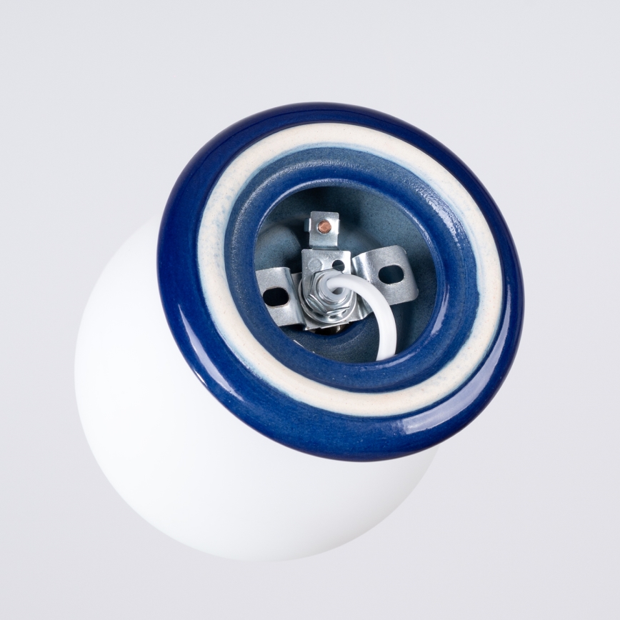 Vonios kambario lubinis šviestuvas ZORI 1xG9/8W/230V skersmuo 12 cm IP44 mėlynas