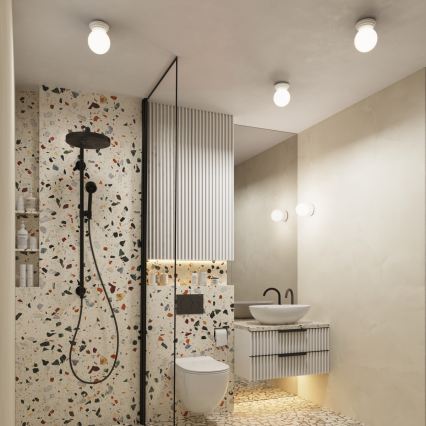 Vonios kambario lubinis šviestuvas ZORI 1xG9/8W/230V Ø 12 cm IP44 baltas