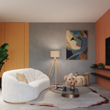 Grindinė lempa NATT 1xE27/15W/230V smėlio spalvos