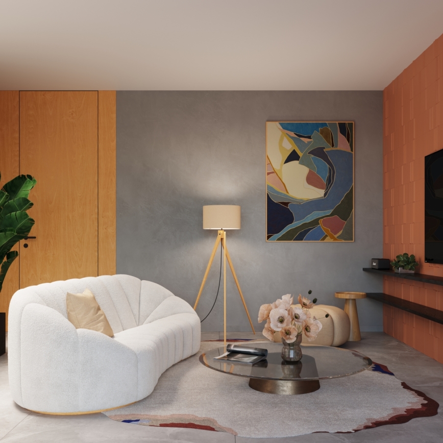 Grindinė lempa NATT 1xE27/15W/230V smėlio spalvos