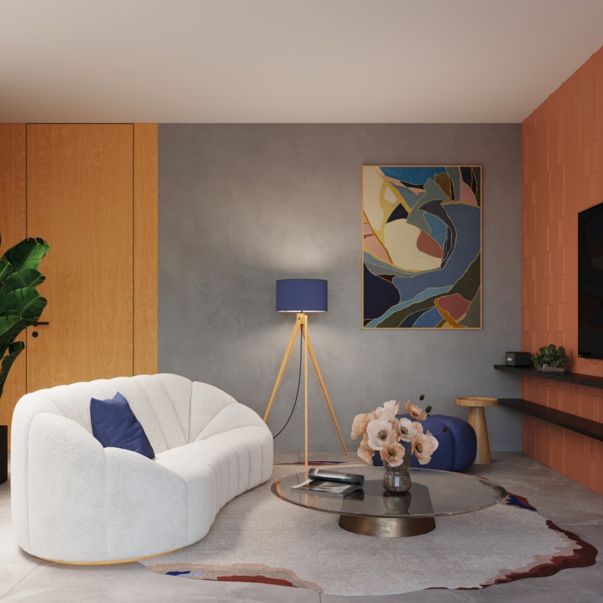 Pastatomas šviestuvas NATT 1xE27/15W/230V mėlynas