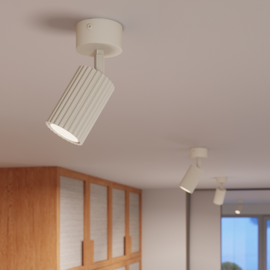 Taškinis šviestuvas KARBON 1xGU10/10W/230V kreminė