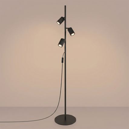 Pastatoma lempa KARBON 3xGU10/10W/230V juoda