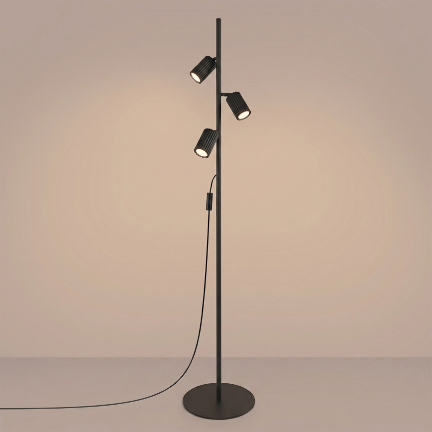 Pastatoma lempa KARBON 3xGU10/10W/230V juoda