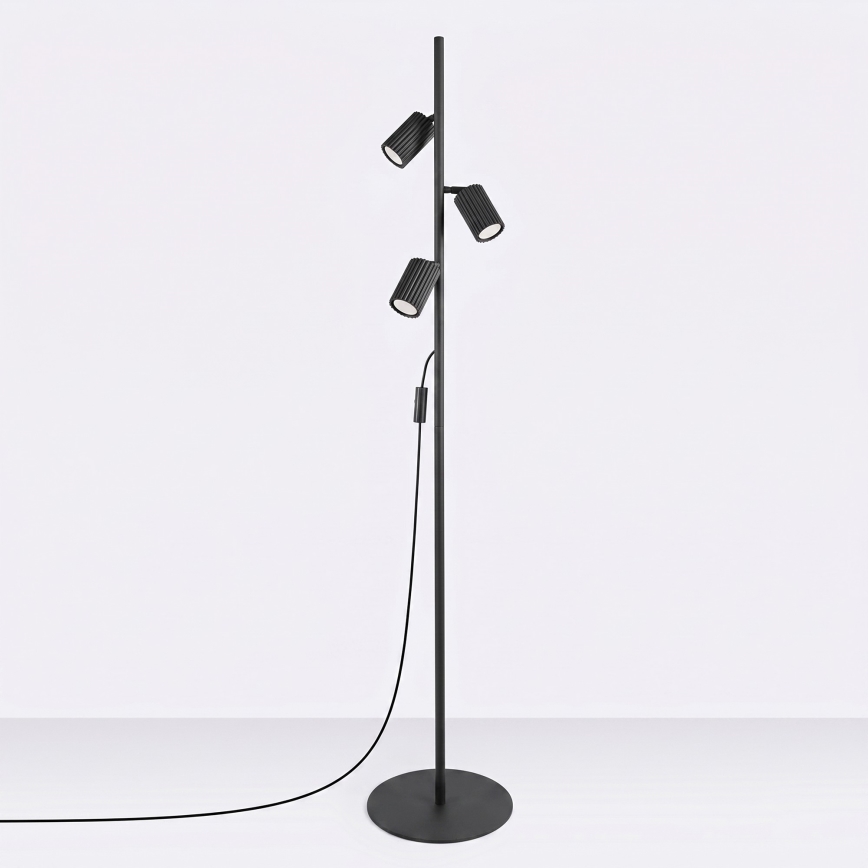 Pastatoma lempa KARBON 3xGU10/10W/230V juoda
