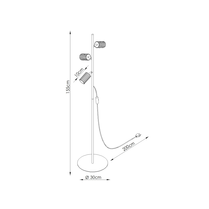 Pastatoma lempa KARBON 3xGU10/10W/230V žalia
